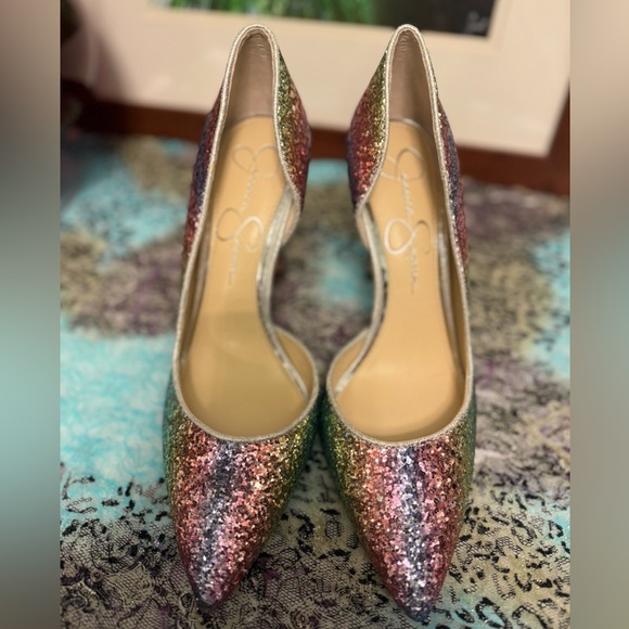 Jessica Simpson Pheona in Mermaid Glitter Stiletto Heels - Picture 2 of 5